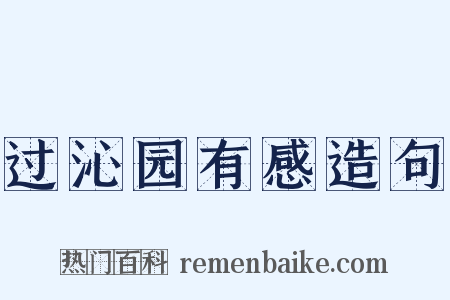 过沁园有感造句是什么意思的图片